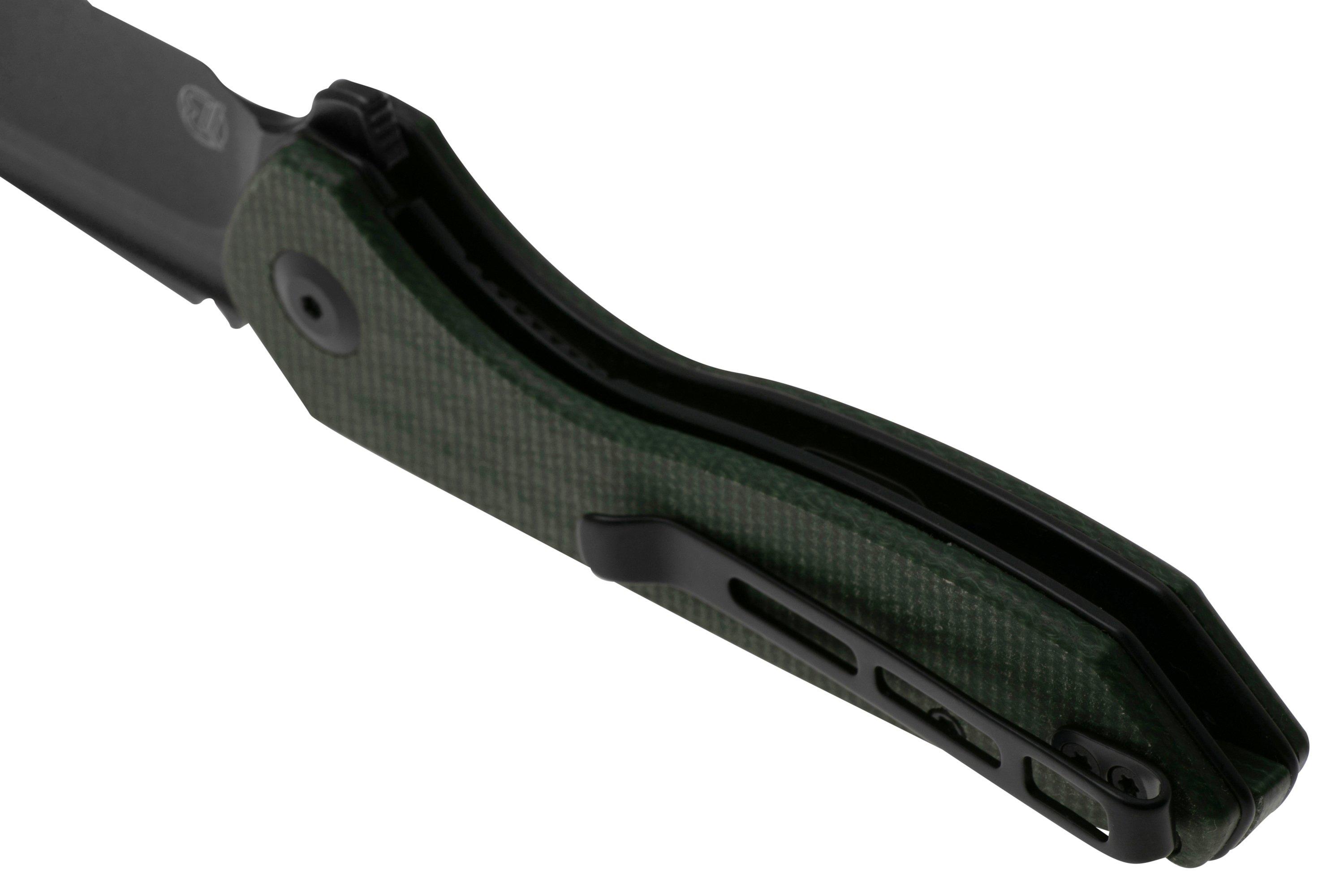 CIVIVI Vision FG C22036-3 Taschenmesser Grün Nitro-V Micarta Superlock Tanto Daumenpin Plain Edge