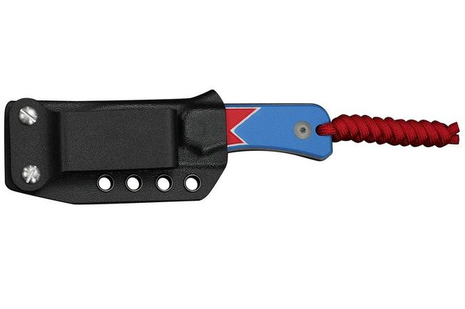 Image for Civivi Baby Banter Fixed Jump Edition C23045A-1 Graywashed Nitro-V, Red White Blue G10, fixed knife, Ben Petersen design