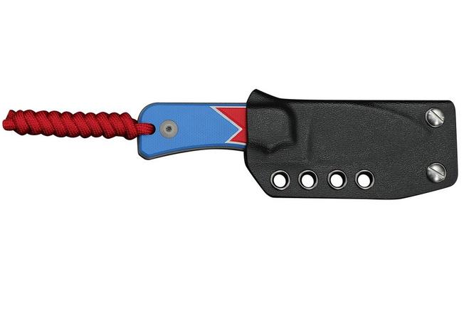 Image for Civivi Baby Banter Fixed Jump Edition C23045A-1 Graywashed Nitro-V, Red White Blue G10, fixed knife, Ben Petersen design