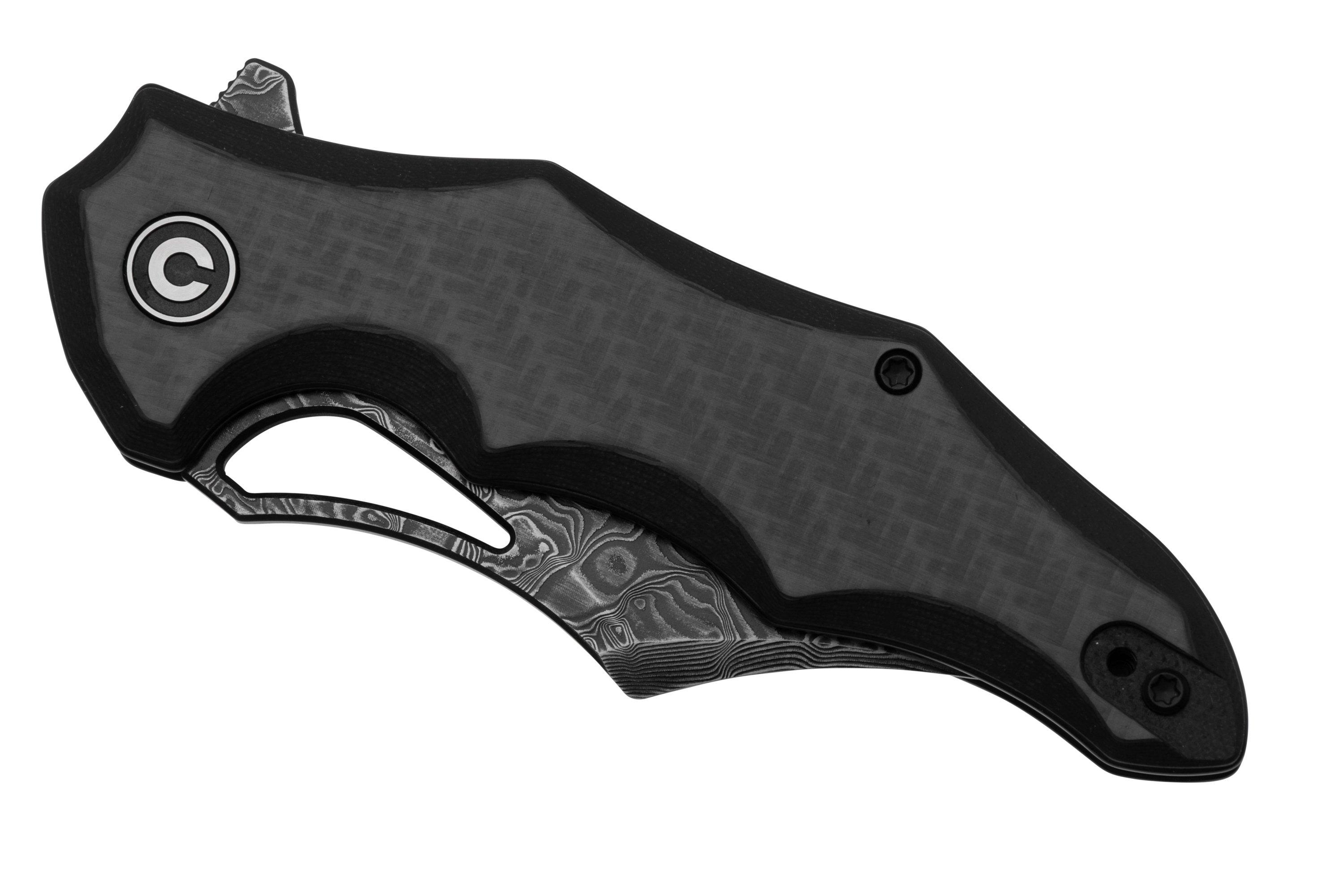 CIVIVI Chiro C23046DS1, Damaststeel, Carbon Overlay Black G10, pocket