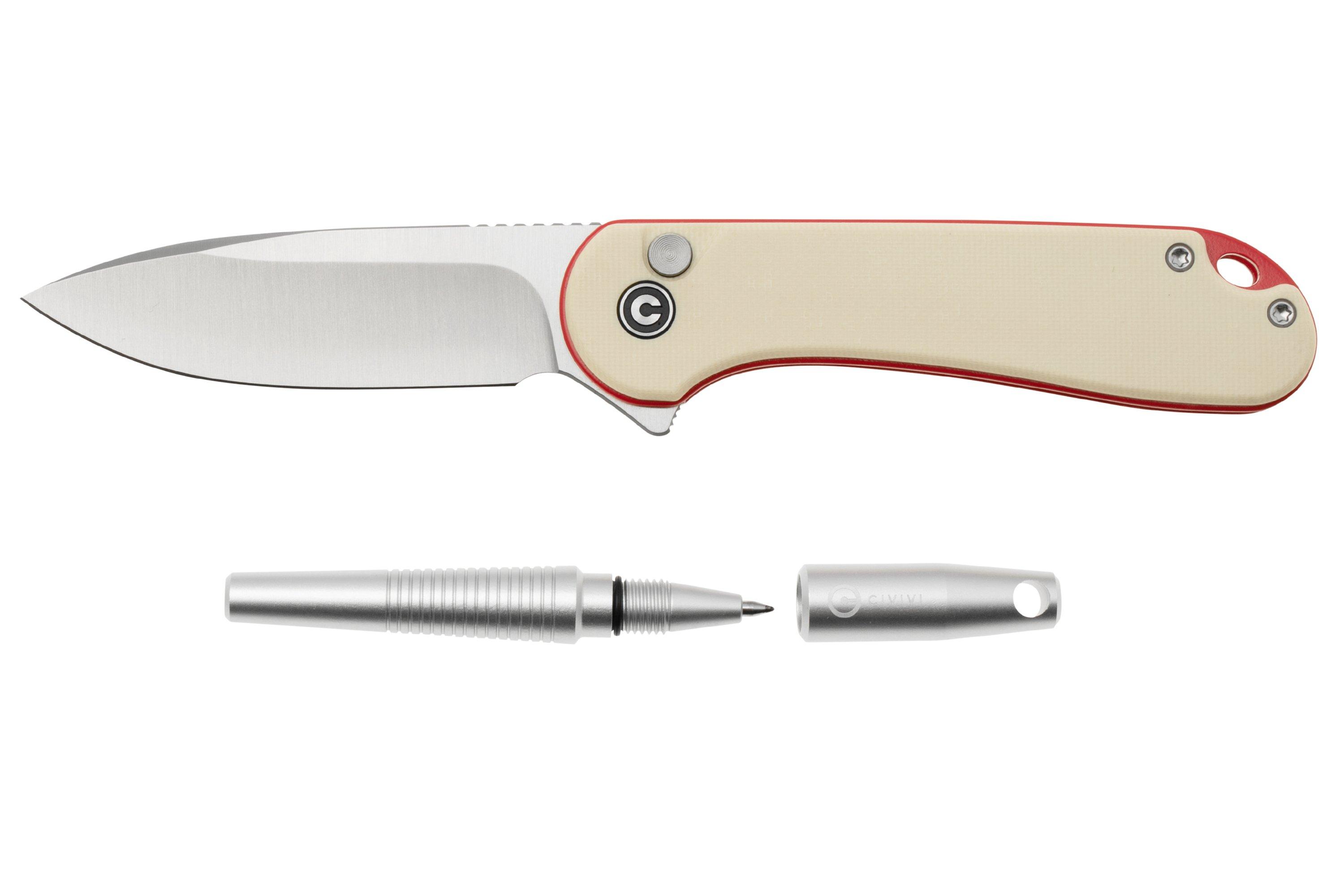 Civivi Elementum II and StellarQuill C23049 Button Lock Knife and Pen ...