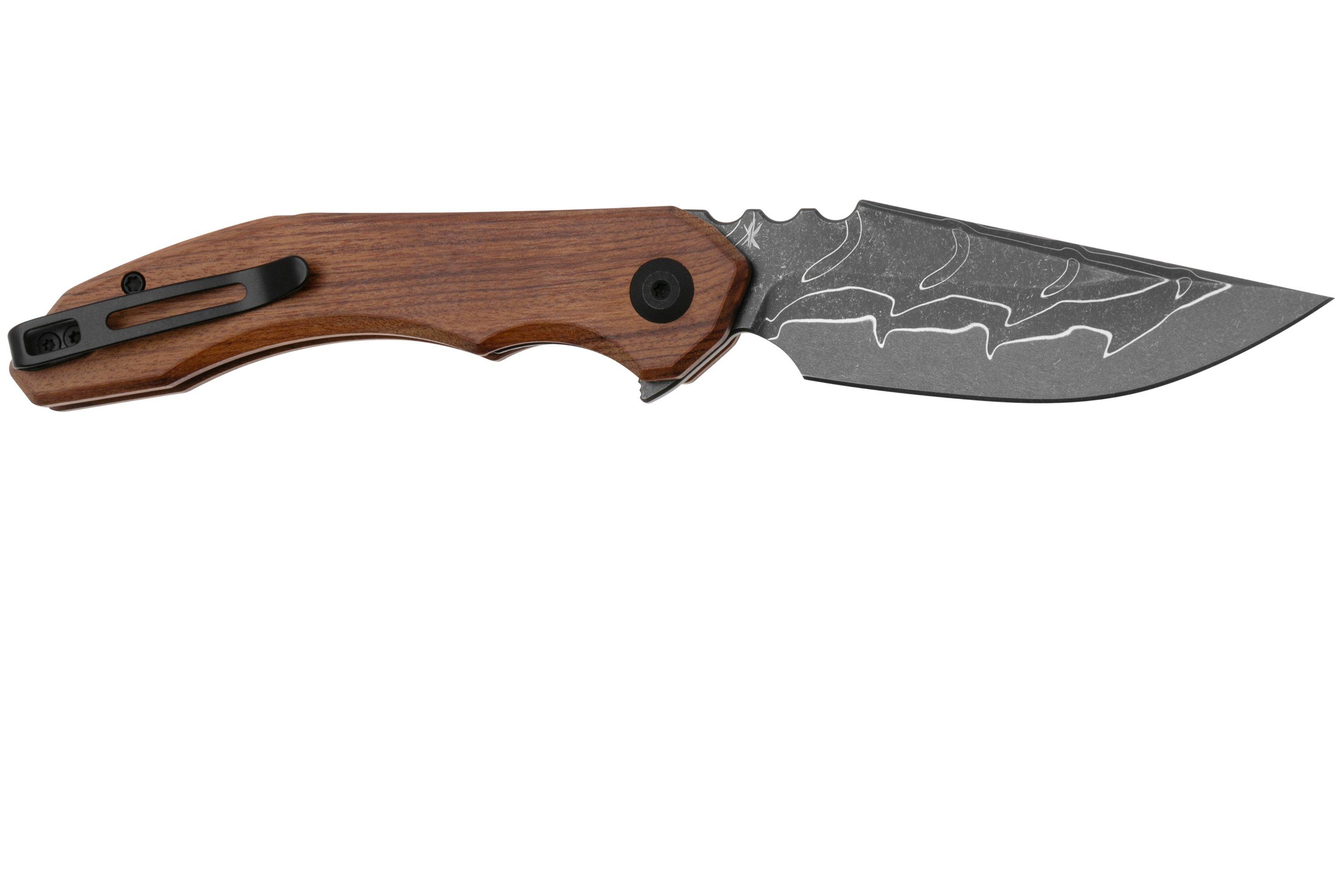 Civivi Bluetick C23050-DS1 Damascus, Guibourtia Wood, Nested Liner Lock ...