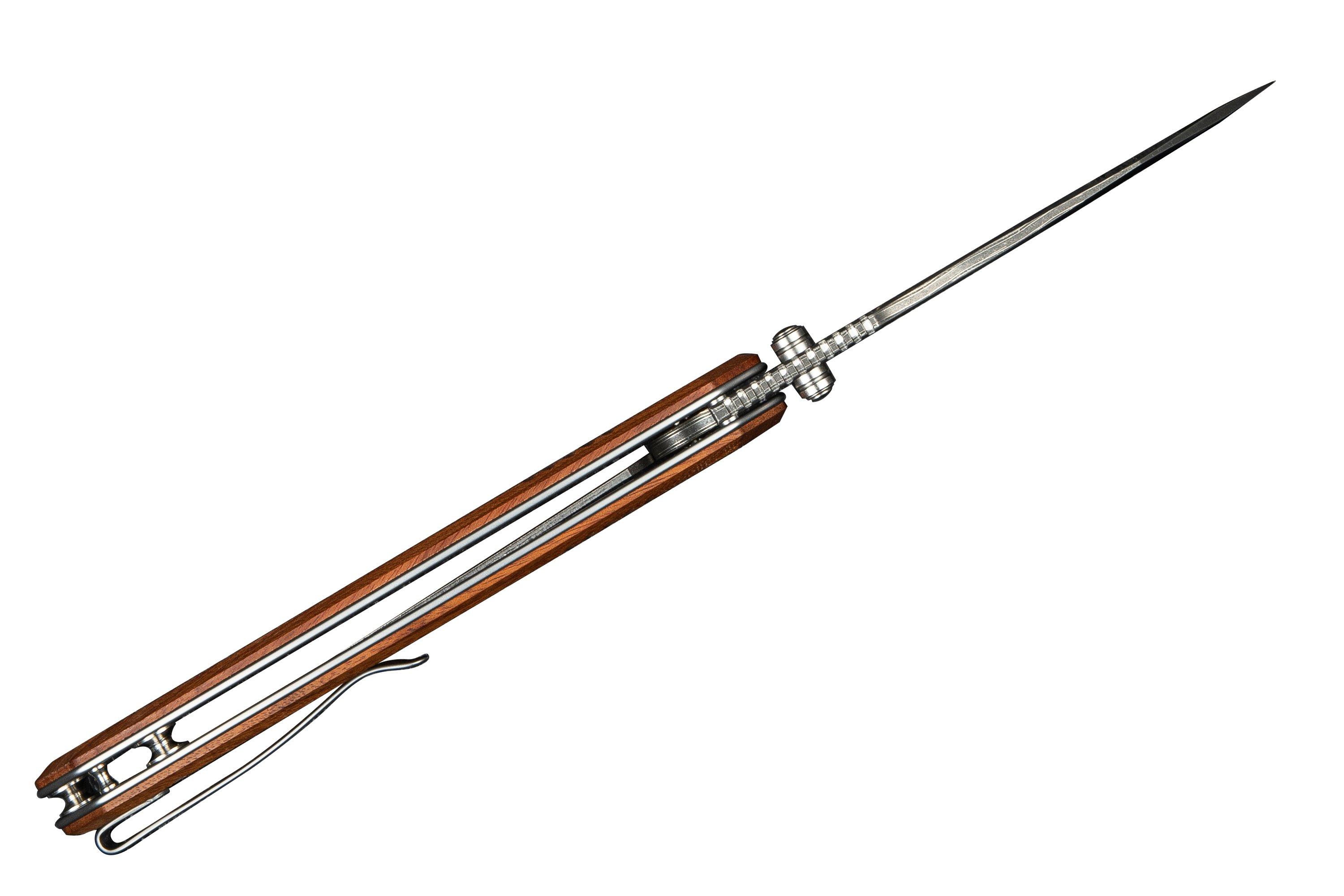 Civivi Placoid C23079-DS1 Damascus, Guibourtia Wood, pocket