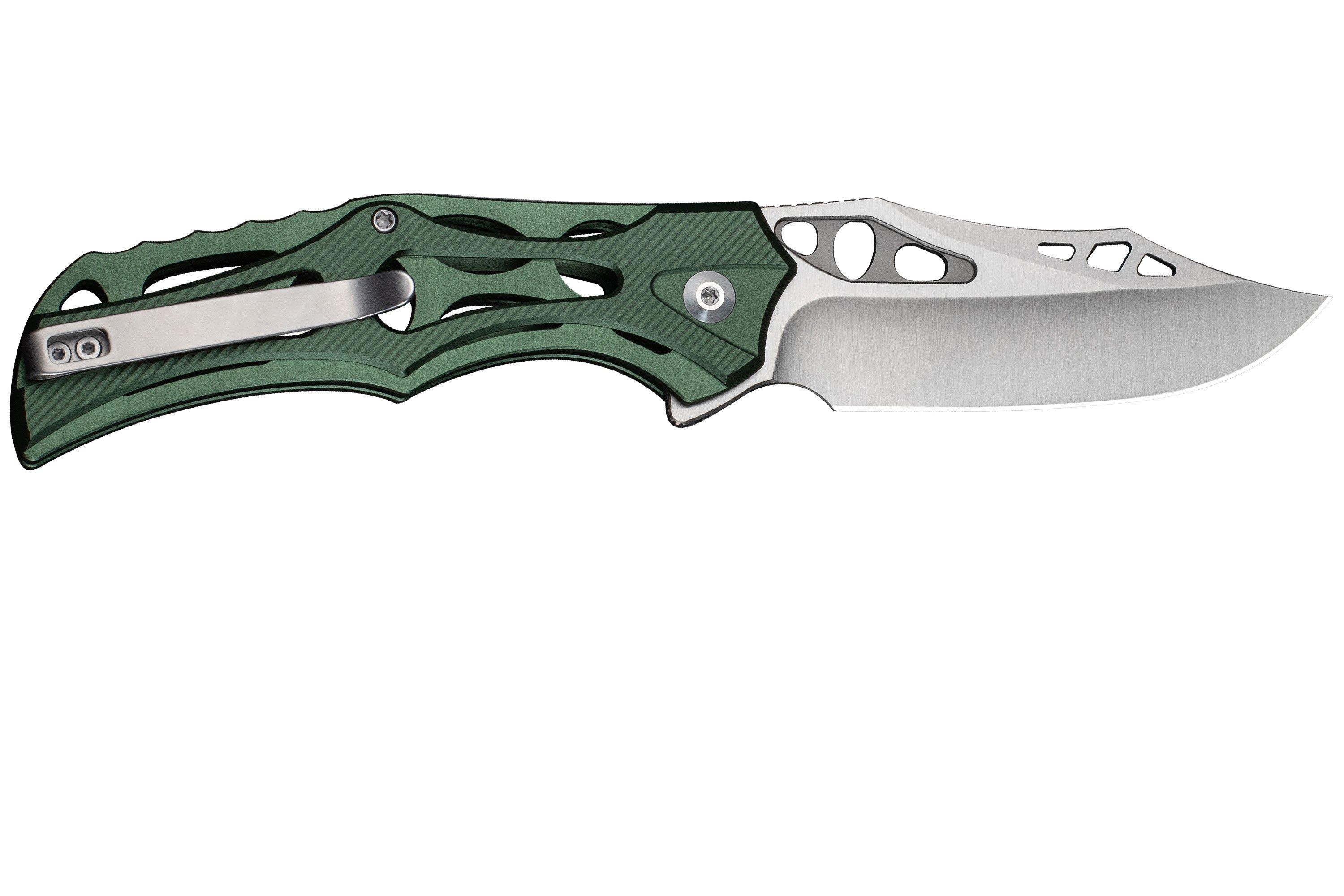 Civivi Biophase C23083-1 Satin Nitro-V, Green Aluminum, couteau de ...
