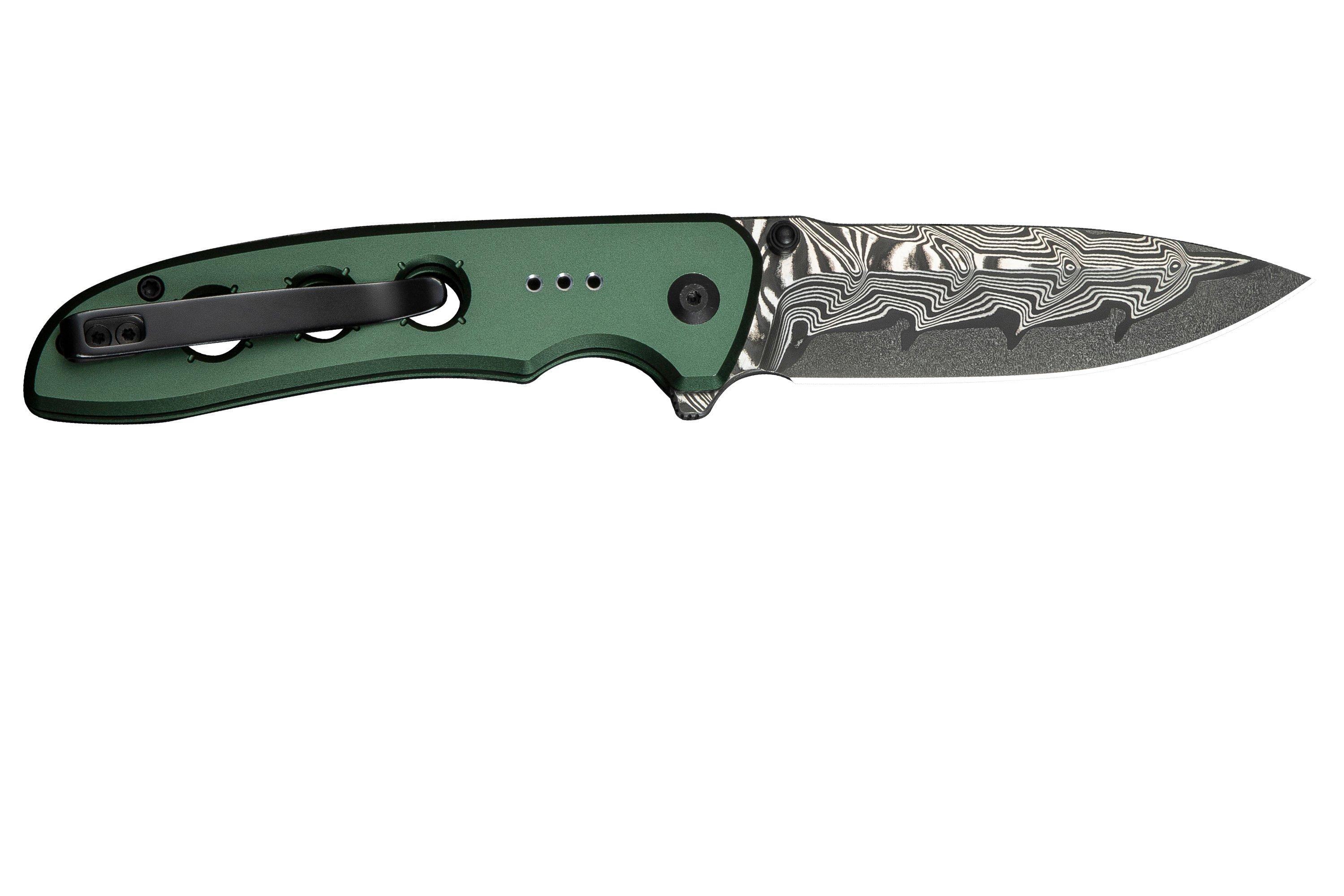 Civivi Hyperpulse C23087A-DS1 Damascus, Green Aluminium, Taschenmesser ...