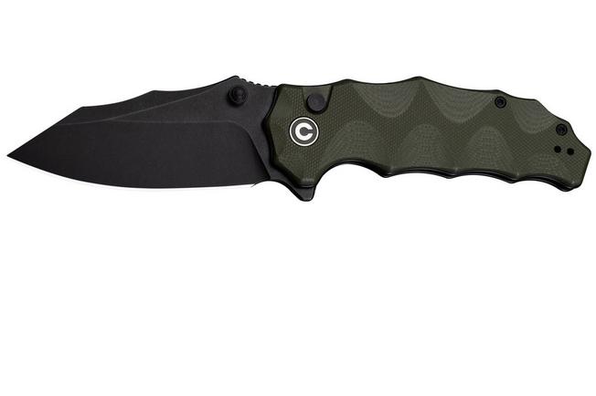 Image pour Civivi Natterjack C24028-1 Blackwashed 14C28N, Green G10, couteau de poche