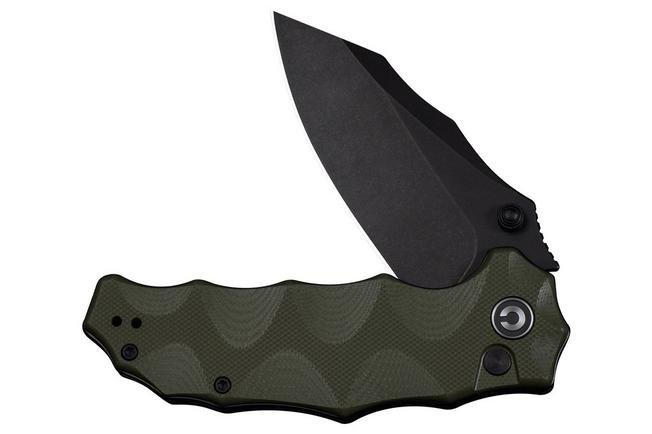 Image pour Civivi Natterjack C24028-1 Blackwashed 14C28N, Green G10, couteau de poche