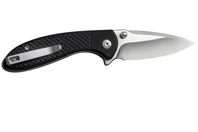 Image pour Civivi Faeger C24031-1 Satin 14C28N, Milled Black G10, couteau de poche