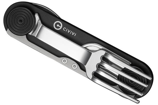 Image pour Civivi Partake C24032C-1, Stainless Steel, Black Aluminum, couverts outdoor