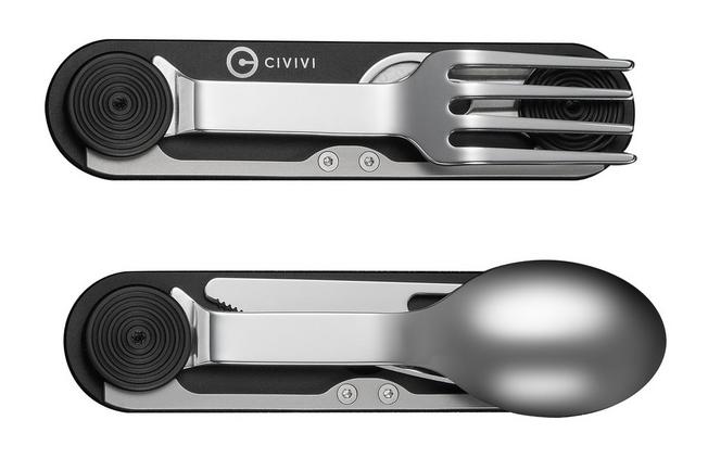 Image pour Civivi Partake C24032C-1, Stainless Steel, Black Aluminum, couverts outdoor