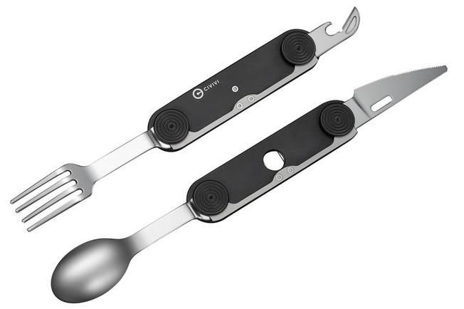 Image pour Civivi Partake C24032C-1, Stainless Steel, Black Aluminum, couverts outdoor