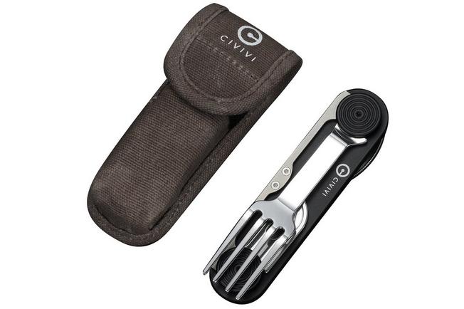 Image pour Civivi Partake C24032C-1, Stainless Steel, Black Aluminum, couverts outdoor