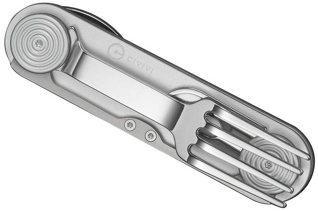 Image pour Civivi Partake C24032C-3, Stainless Steel, Silver Aluminum, couverts outdoor