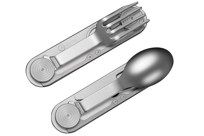 Image pour Civivi Partake C24032C-3, Stainless Steel, Silver Aluminum, couverts outdoor