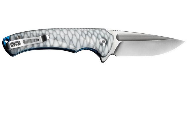 Afbeelding voor Civivi Voidflare C24040-2 Satin 14C28N, Scaled Grey White Resin, zakmes