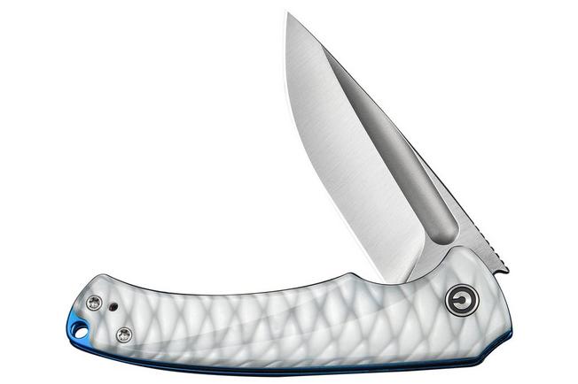 Afbeelding voor Civivi Voidflare C24040-2 Satin 14C28N, Scaled Grey White Resin, zakmes