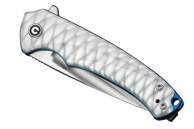 Afbeelding voor Civivi Voidflare C24040-2 Satin 14C28N, Scaled Grey White Resin, zakmes