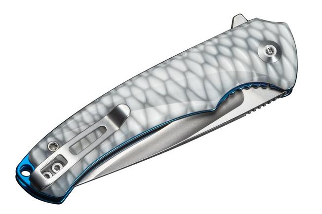 Afbeelding voor Civivi Voidflare C24040-2 Satin 14C28N, Scaled Grey White Resin, zakmes