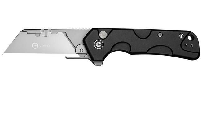 Image pour Civivi Pulsara C24041F-1 Black Aluminium, Stonewashed Blade Holder, 6Cr13 Blade, couteau universel