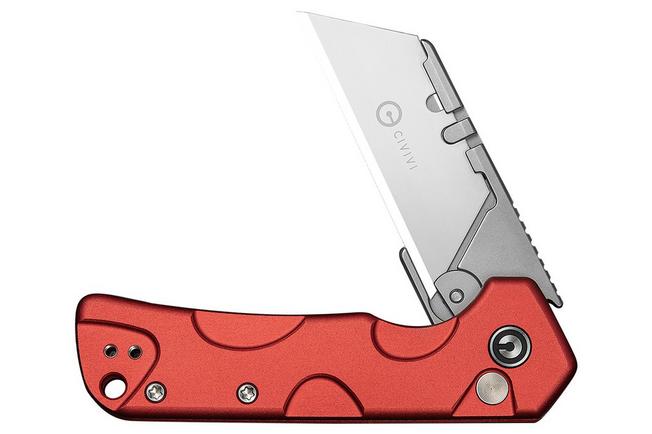 Image pour Civivi Pulsara C24041F-2 Red Aluminium, Stonewashed Blade Holder, 6Cr13 Blade, couteau universel