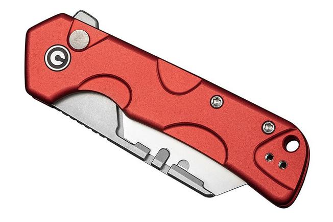 Image pour Civivi Pulsara C24041F-2 Red Aluminium, Stonewashed Blade Holder, 6Cr13 Blade, couteau universel