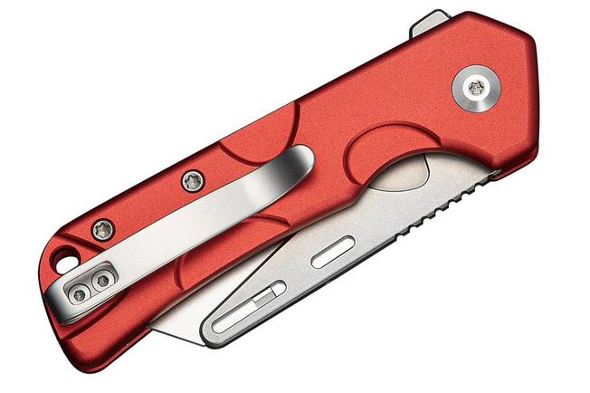 Image pour Civivi Pulsara C24041F-2 Red Aluminium, Stonewashed Blade Holder, 6Cr13 Blade, couteau universel