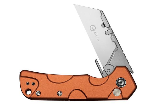 Image pour Civivi Pulsara C24041F-3 Orange Aluminium, Stonewashed Blade Holder, 6Cr13 Blade, couteau universel