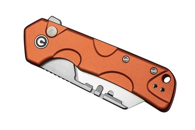 Image pour Civivi Pulsara C24041F-3 Orange Aluminium, Stonewashed Blade Holder, 6Cr13 Blade, couteau universel