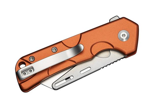 Image pour Civivi Pulsara C24041F-3 Orange Aluminium, Stonewashed Blade Holder, 6Cr13 Blade, couteau universel