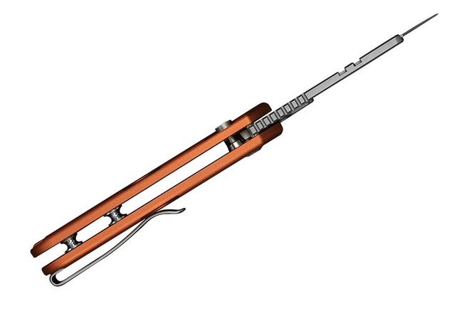 Image pour Civivi Pulsara C24041F-3 Orange Aluminium, Stonewashed Blade Holder, 6Cr13 Blade, couteau universel