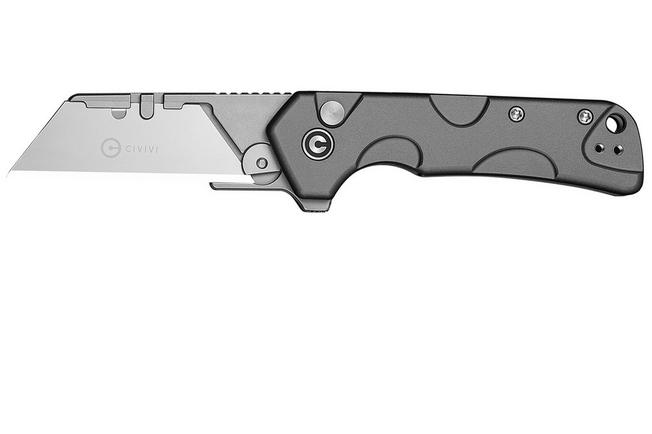 Image pour Civivi Pulsara C24041F-4 Grey Aluminium, Stonewashed Blade Holder, 6Cr13 Blade, couteau universel