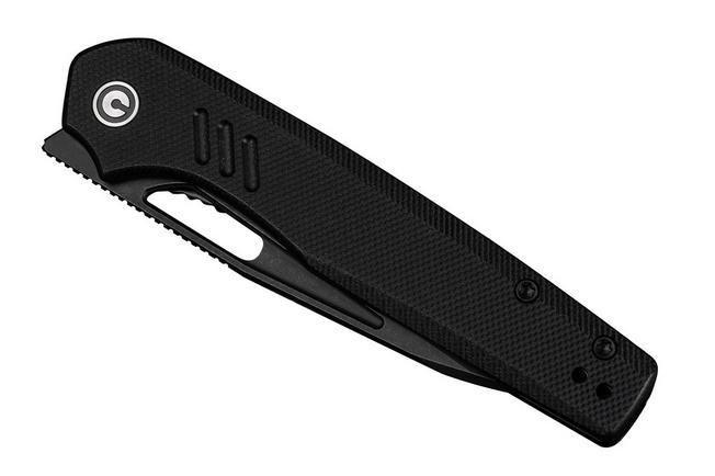 Image for Civivi Guile C24062B-1 Blackwashed 14C28N, Black G10, pocket knife, Shawn Ashmore design