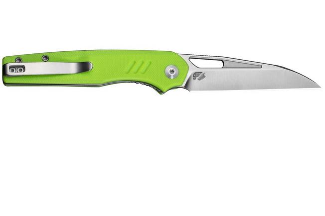 Image for Civivi Guile C24062B-2 Satin 14C28N, Fluorescent Green G10, pocket knife, Shawn Ashmore design