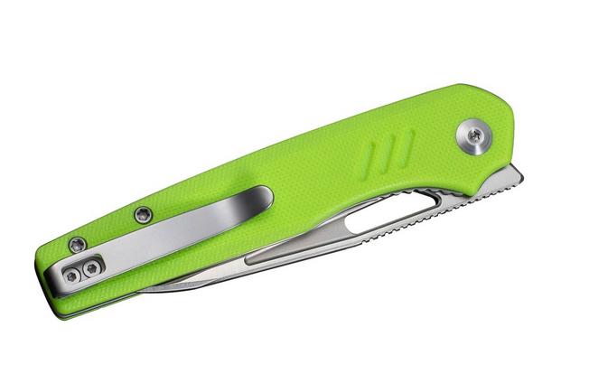 Image for Civivi Guile C24062B-2 Satin 14C28N, Fluorescent Green G10, pocket knife, Shawn Ashmore design