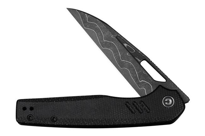 Image for Civivi Guile C24062B-DS1 Damascus, Black Micarta, pocket knife, Shawn Ashmore design