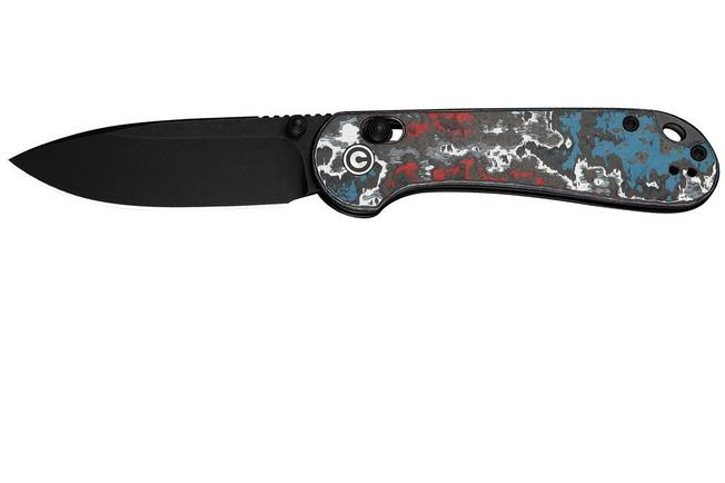 Afbeelding voor Civivi Elementum Crossbar Lock C24063B-1, 12th Anniversary Limited Edition, Blackwashed CPM S35VN, Nebula FatCarbon zakmes