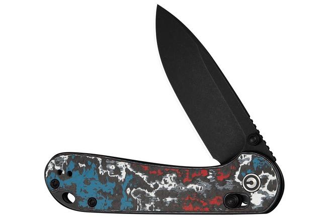 Afbeelding voor Civivi Elementum Crossbar Lock C24063B-1, 12th Anniversary Limited Edition, Blackwashed CPM S35VN, Nebula FatCarbon zakmes