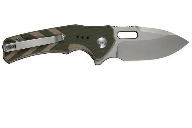 Obraz dla Nóż składany Civivi Vexron C24066-2 Stonewashed 14C28N, Green & Tan G10