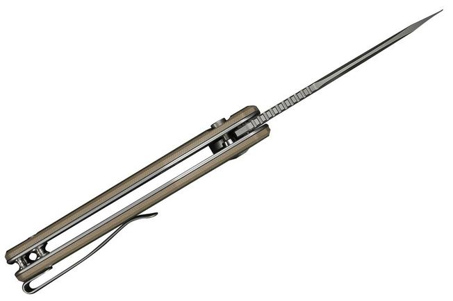 Obraz dla Nóż składany Civivi Vexron C24066-2 Stonewashed 14C28N, Green & Tan G10