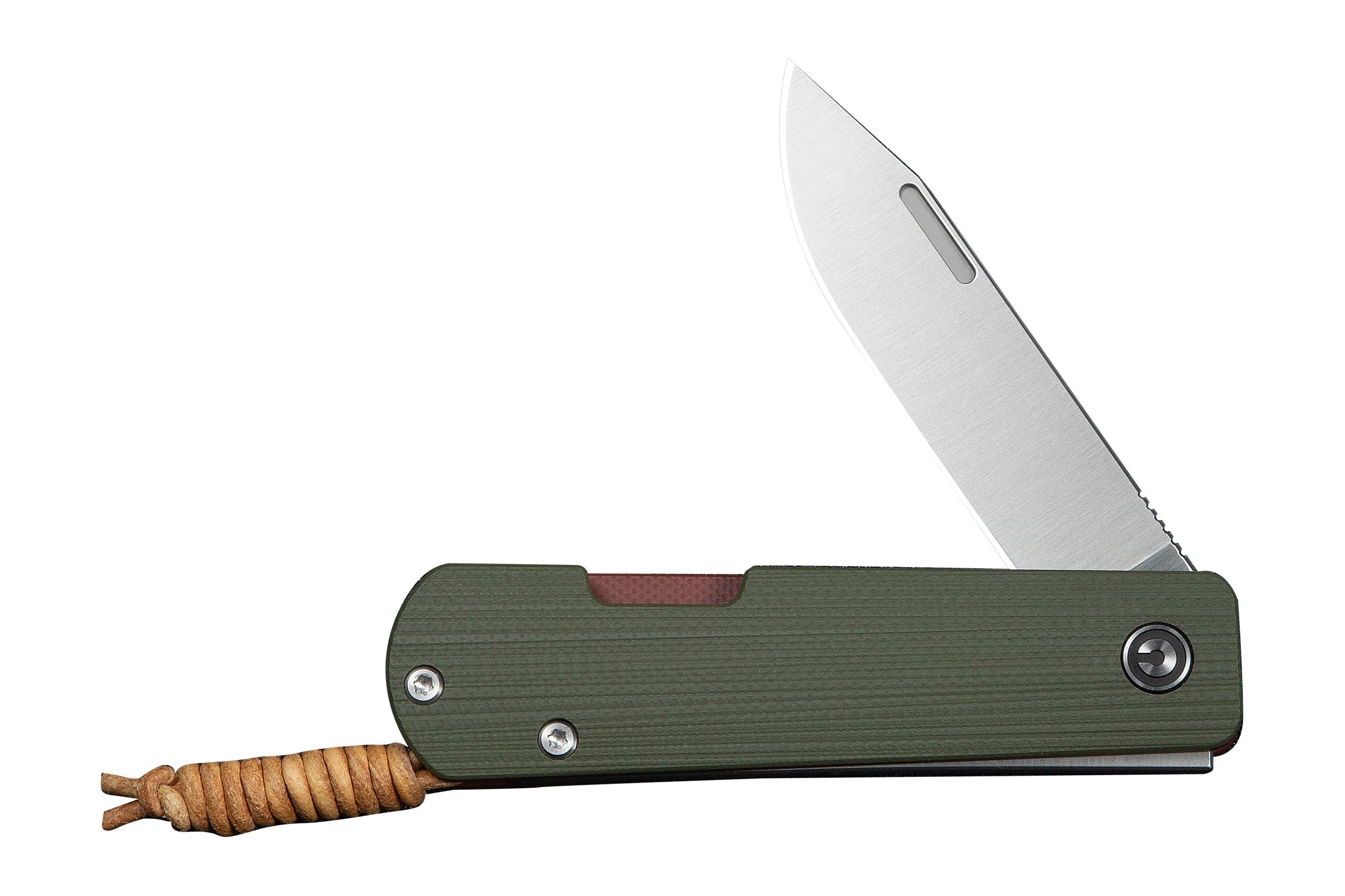 Civivi Slippy Sendy C24075B-1, Satin Nitro-V, OD Green G10 pocket knife ...