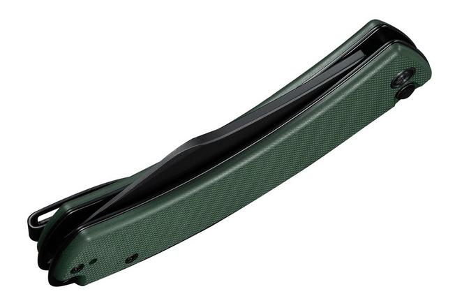 Afbeelding voor Civivi Outlaw Muk C24079-3 Blackwashed 14C28N, Green G10, zakmes