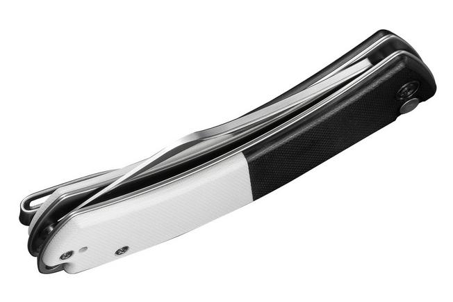 Afbeelding voor Civivi Outlaw Muk C24079-4 Satin 14C28N, Black & White G10, zakmes