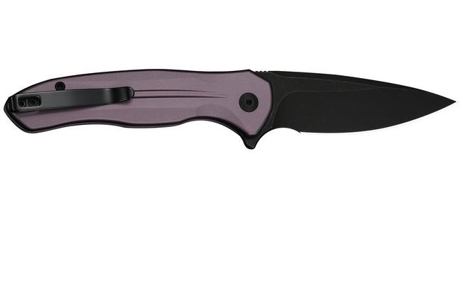 Afbeelding voor Civivi Button Lock Kitefin C24091-3 Blackwashed 14C28N, Purple Aluminium, zakmes