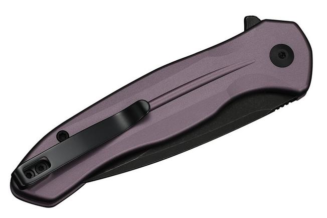 Afbeelding voor Civivi Button Lock Kitefin C24091-3 Blackwashed 14C28N, Purple Aluminium, zakmes