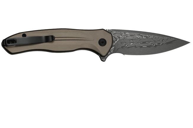 Image for Civivi Button Lock Kitefin C24091-DS1 Damascus, Brownish Gray Aluminium, pocket knife