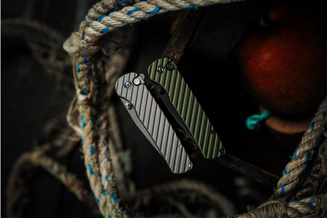 Image for Civivi Iron Tide C25011-2, Blackwashed 14C28N, Forest Green Aluminum pocket knife, Pete's Pirate Life design