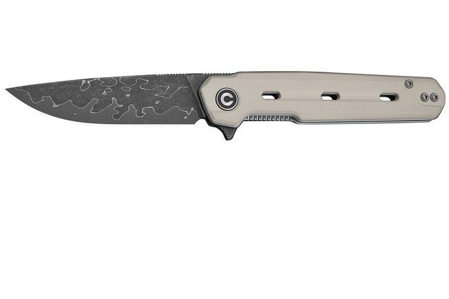 Bild für Civivi Navo C25015A-DS1 Damascus, Ivory G10, Taschenmesser, Ostap Hel Design