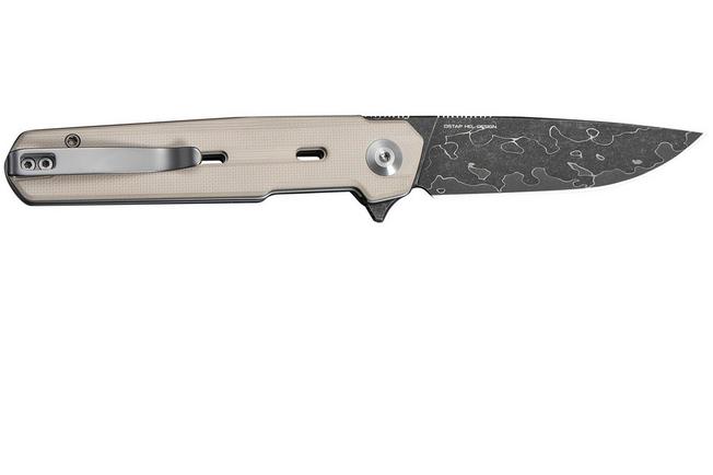 Bild für Civivi Navo C25015A-DS1 Damascus, Ivory G10, Taschenmesser, Ostap Hel Design