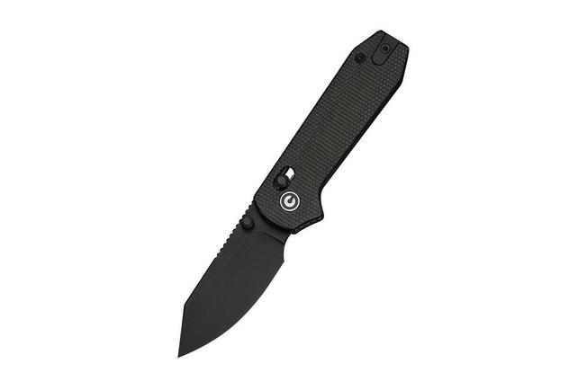 Afbeelding voor Civivi Lil Yonder C25025B-2, Blackwashed 14C28N, Dark Green Canvas Micarta zakmes, Zac Whitmore design