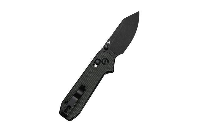 Afbeelding voor Civivi Lil Yonder C25025B-2, Blackwashed 14C28N, Dark Green Canvas Micarta zakmes, Zac Whitmore design